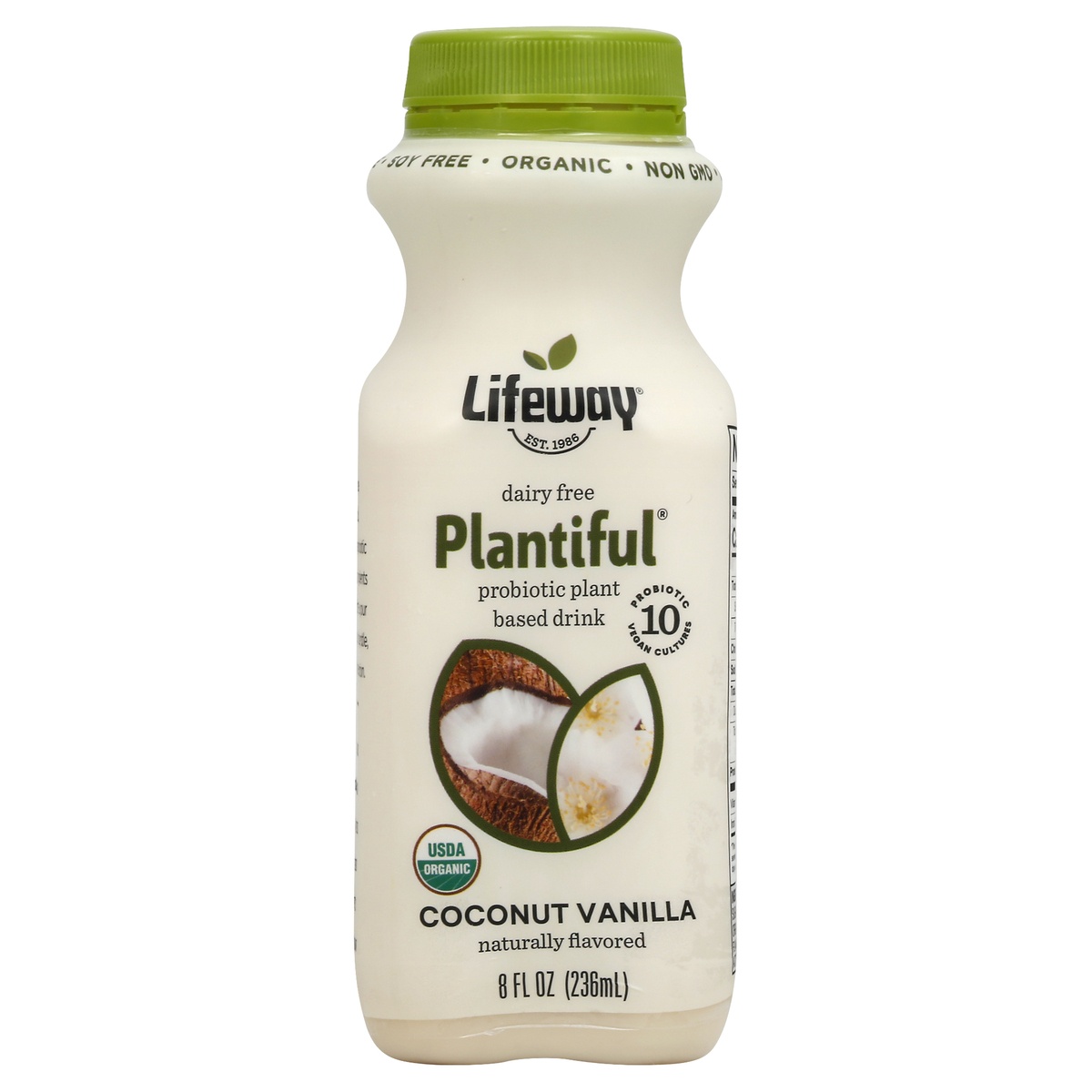 slide 1 of 1, Lifeway Organic Dairy Free Plantiful Coconut Vanilla, 8 oz