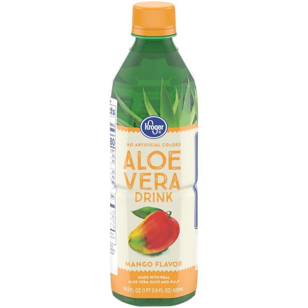 slide 1 of 1, Kroger Aloe Vera Juice Drink With Mango Flavor, 16.9 fl oz