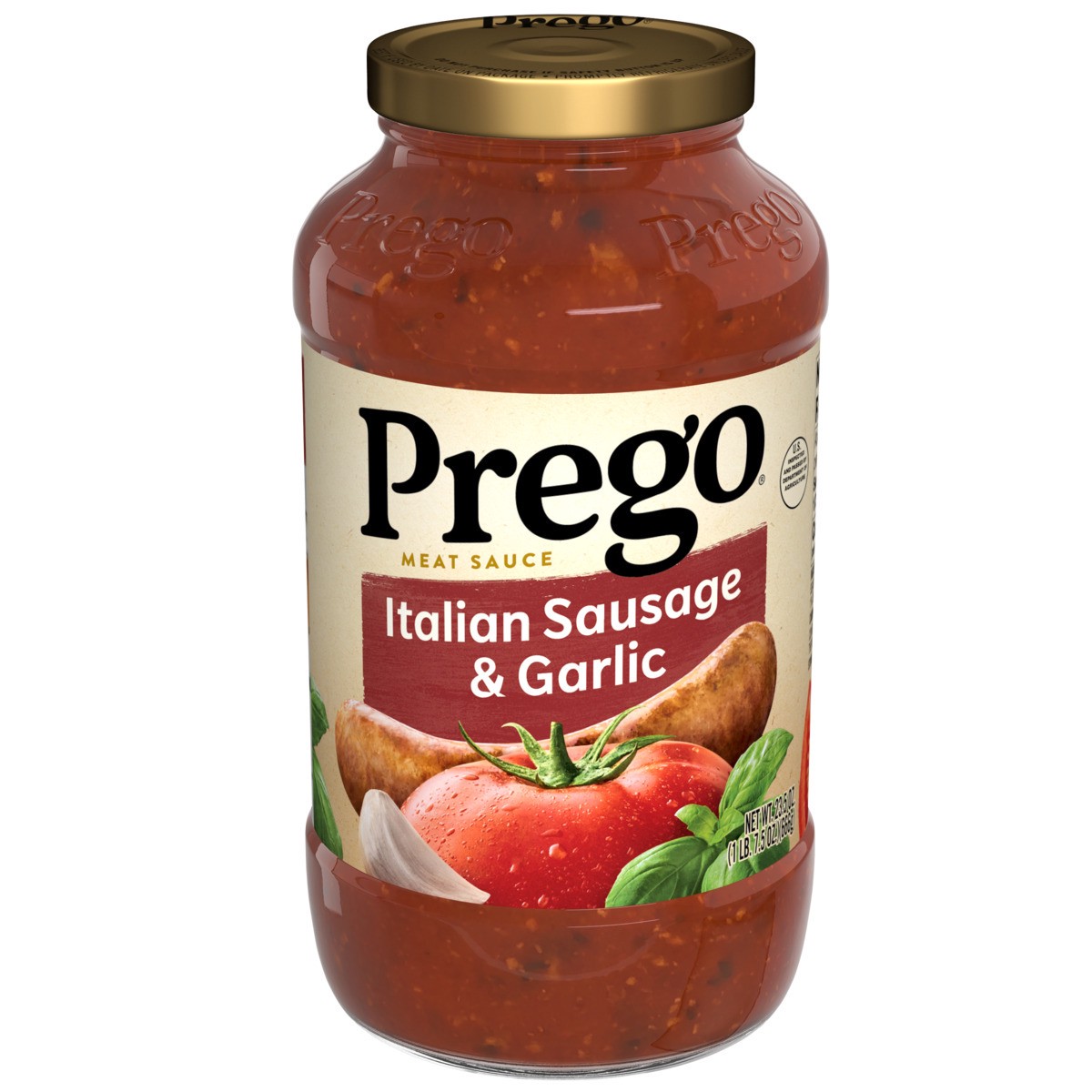 slide 1 of 5, Prego Italian Sausage and Garlic Meat Sauce, 23.500 oz