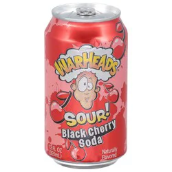 Warheads Sour Black Cherry Soda Can - 12 oz