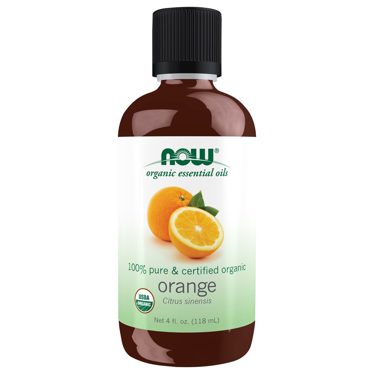 slide 1 of 4, NOW Orange Oil, Organic - 4 fl. oz., 4 oz