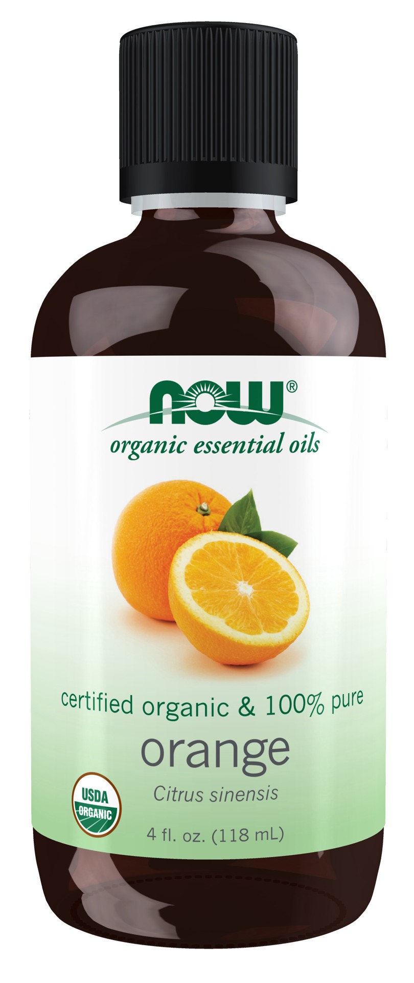 slide 1 of 4, NOW Orange Oil, Organic - 4 fl. oz., 4 oz