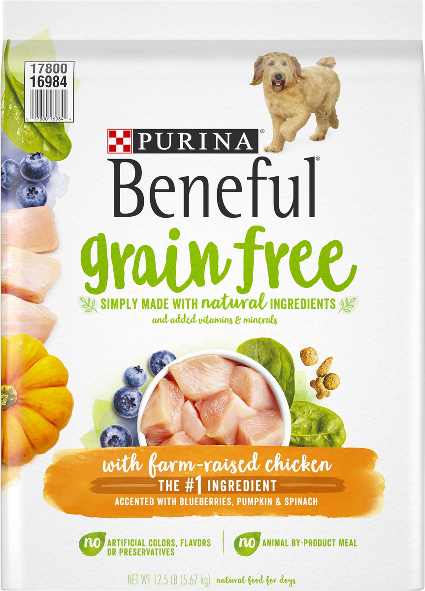 slide 8 of 9, Beneful Purina Beneful Grain Free, Natural Dry Dog Food, Grain Free With Real Farm Raised Chicken, 12.5 lb