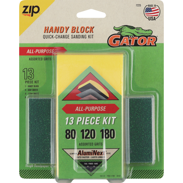 slide 1 of 1, NON BRAND Gator Zip Handy Block Sanding Kit, 1 ct