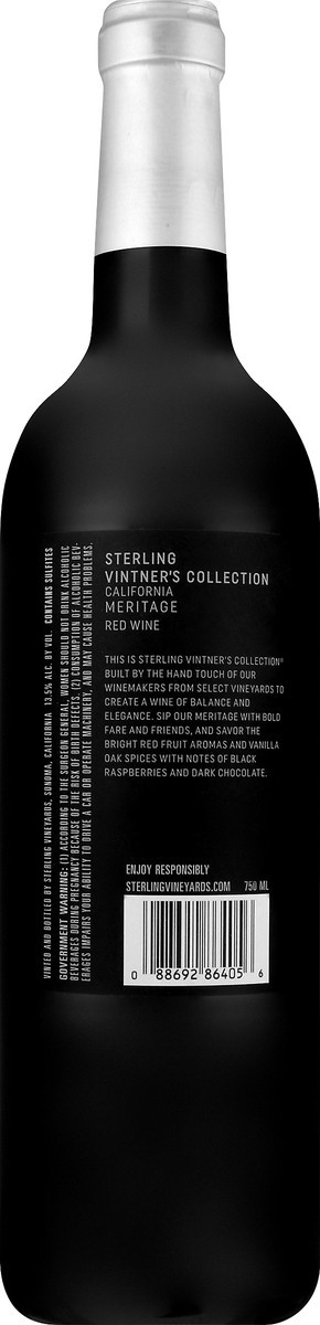 slide 9 of 9, Sterling Vineyards California Meritage Red Wine Blend 750ml, 750 ml