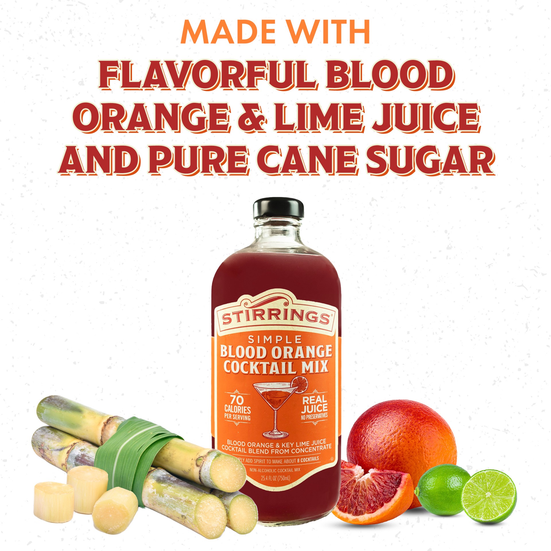 slide 2 of 2, Stirrings Blood Orange Cocktail Mix, Non Alcoholic Cocktail Mixer- 25.4 oz, 25.4 oz
