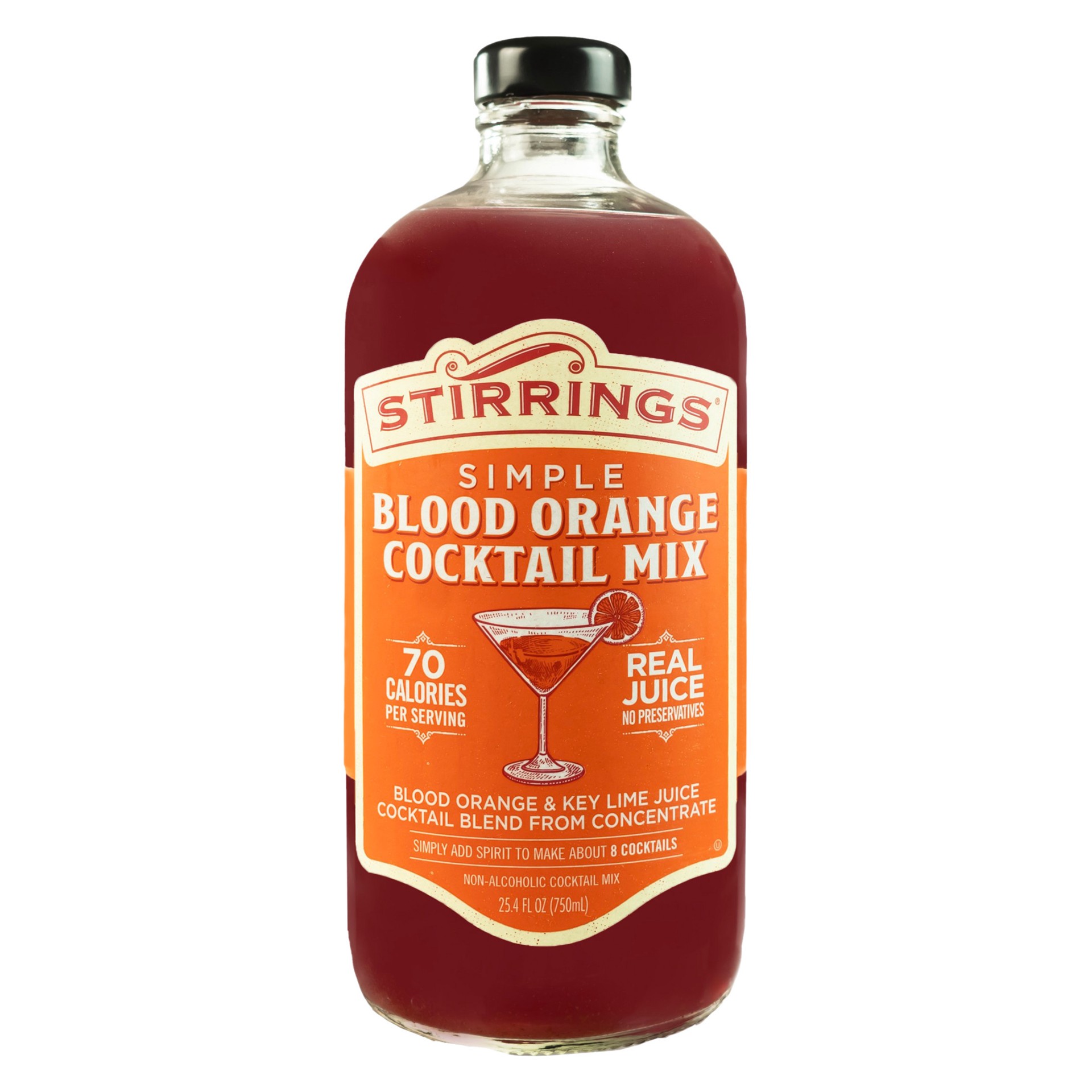 slide 1 of 2, Stirrings Blood Orange Cocktail Mix, Non Alcoholic Cocktail Mixer- 25.4 oz, 25.4 oz