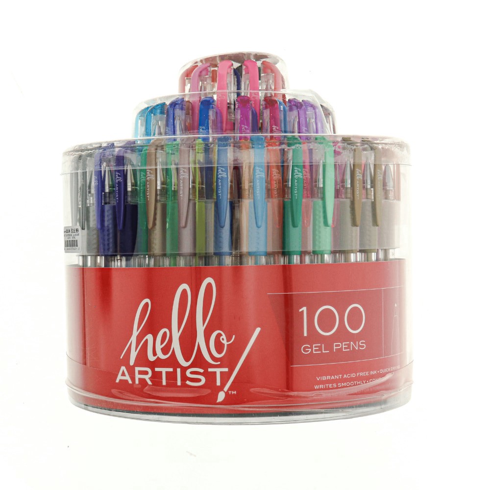 slide 2 of 4, Hello, Artist!™ Assorted Color Gel Pens, 100 ct