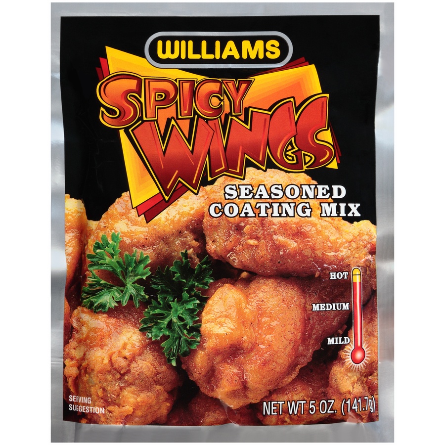 slide 1 of 5, Williams Spicy Wings Seasoned Coating Mix, 5 oz