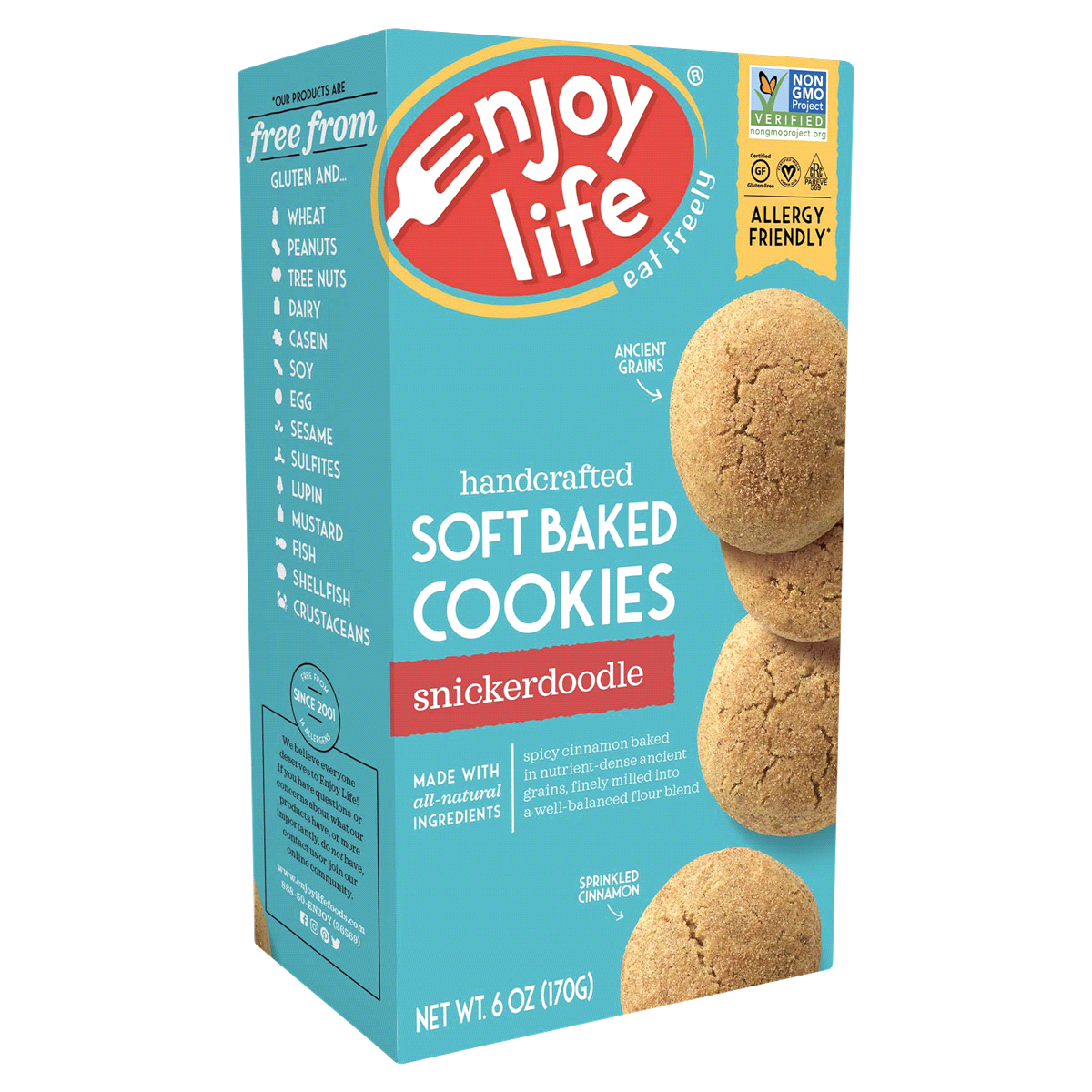 slide 1 of 8, Enjoy Life Snickerdoodle Soft Baked Cookies, 1 ct