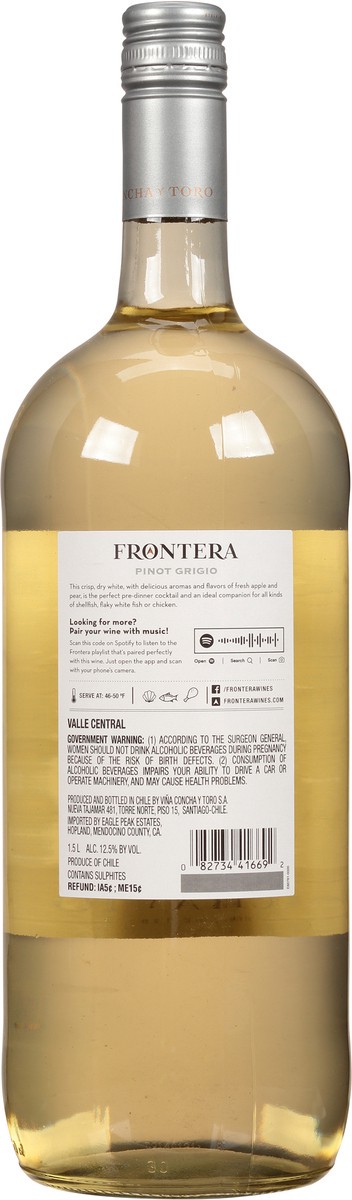 slide 2 of 9, Frontera Chile Pinot Grigio 1.5 lt, 1.50 liter