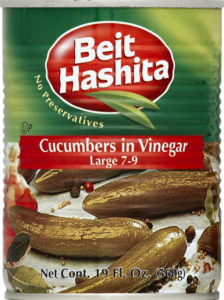 slide 2 of 2, Beit Hashita Large Cucumbers in Vinegar, 19 fl oz