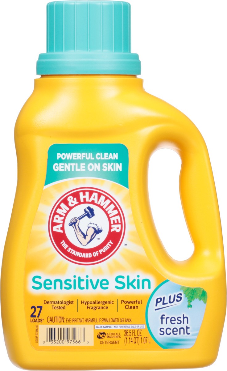 slide 1 of 13, ARM & HAMMER Sensitive Skin Fresh Scent Detergent 36.5 fl oz, 36.5 fl oz