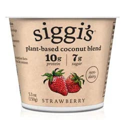Siggi's Plant-Based Coconut Blend, Strawberry, 5.3 oz. Cup