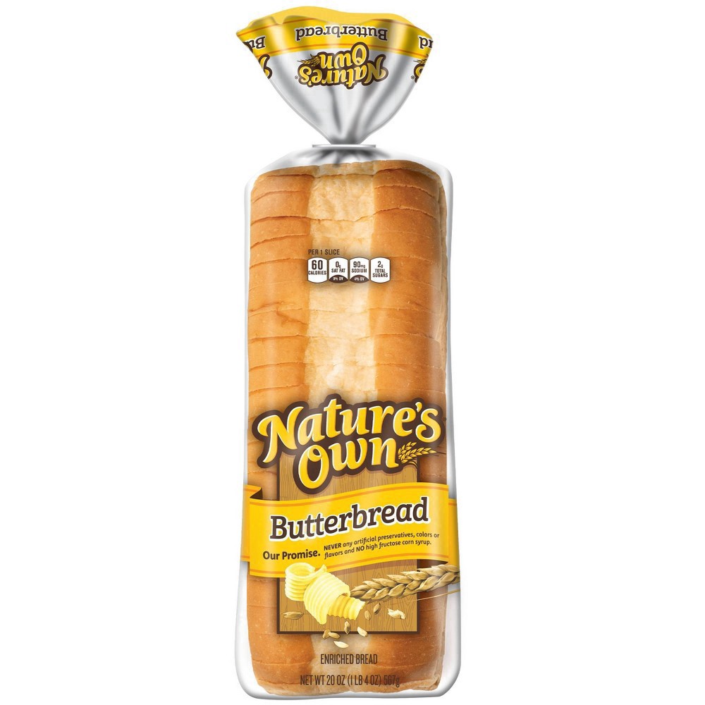 slide 6 of 13, Natures Own Butterbread Sliced White Bread - 20 Oz, 20 oz