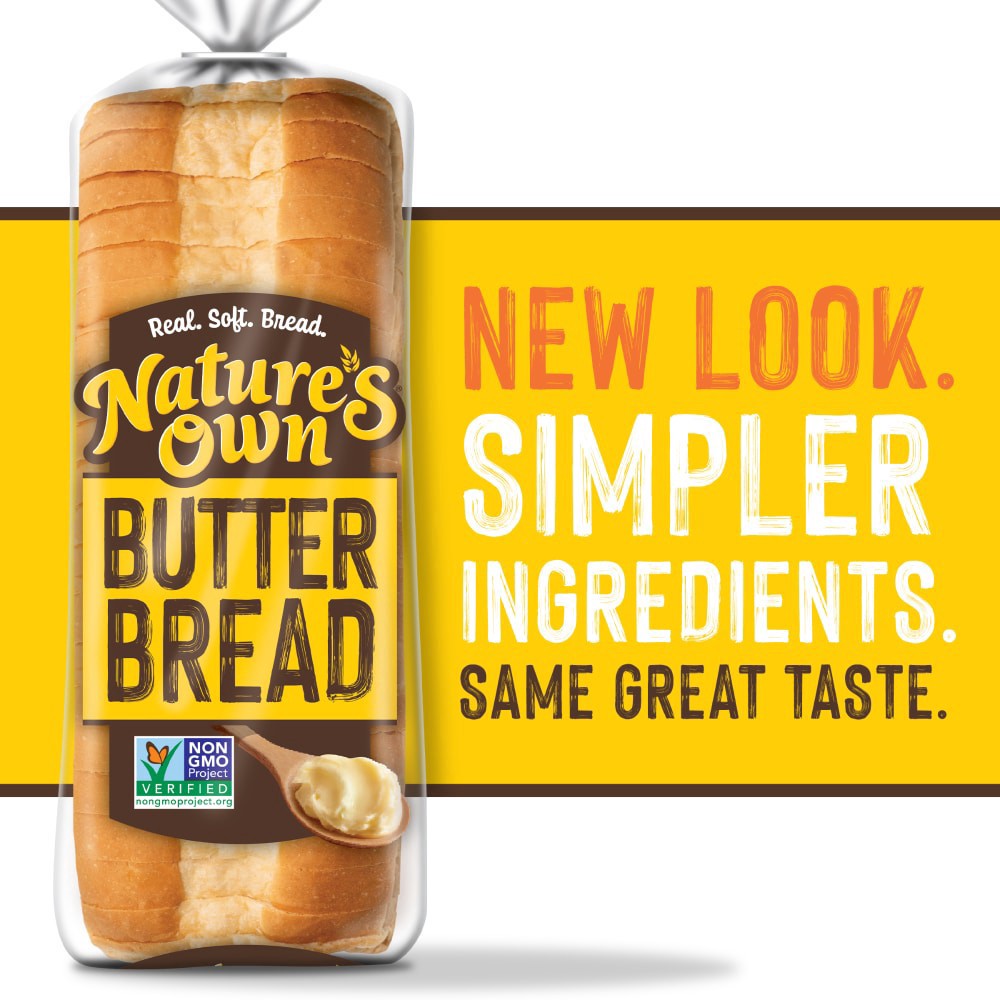 slide 1 of 13, Nature's Own Bread, Butterbread, 20 oz