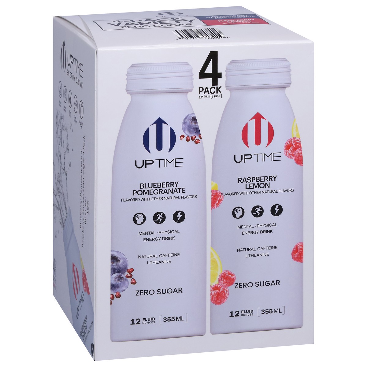 slide 3 of 14, UPTIME Zero Sugar Blueberry Pomegranate/Raspberry Lemon Energy Drink - 4 ct, 4 ct