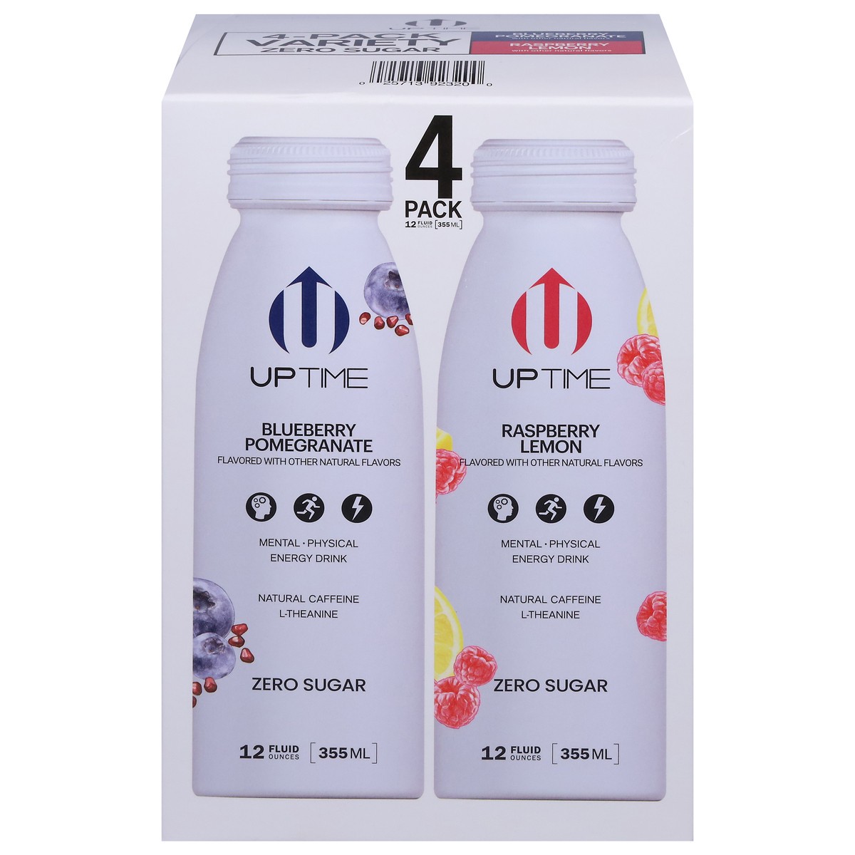 slide 5 of 14, UPTIME Zero Sugar Blueberry Pomegranate/Raspberry Lemon Energy Drink - 4 ct, 4 ct