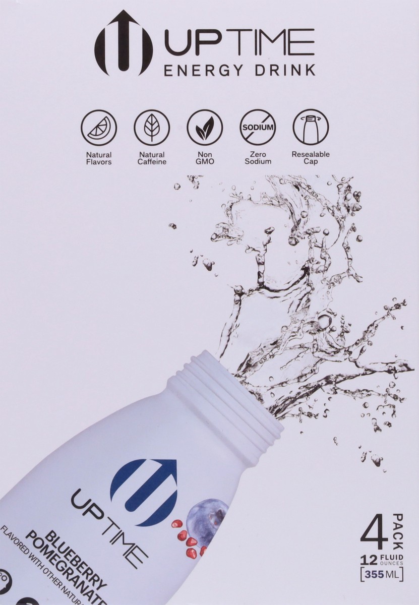 slide 4 of 14, UPTIME Zero Sugar Blueberry Pomegranate/Raspberry Lemon Energy Drink - 4 ct, 4 ct