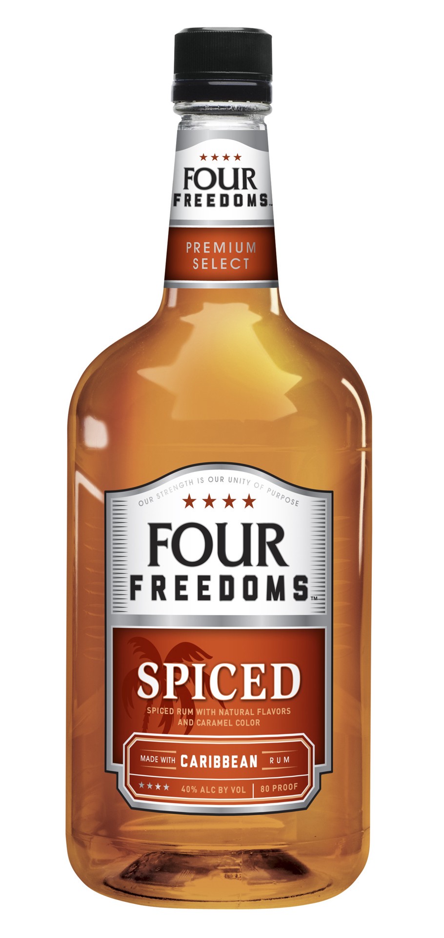 slide 2 of 3, Four Freedoms Spiced Rum, 1.75 liter
