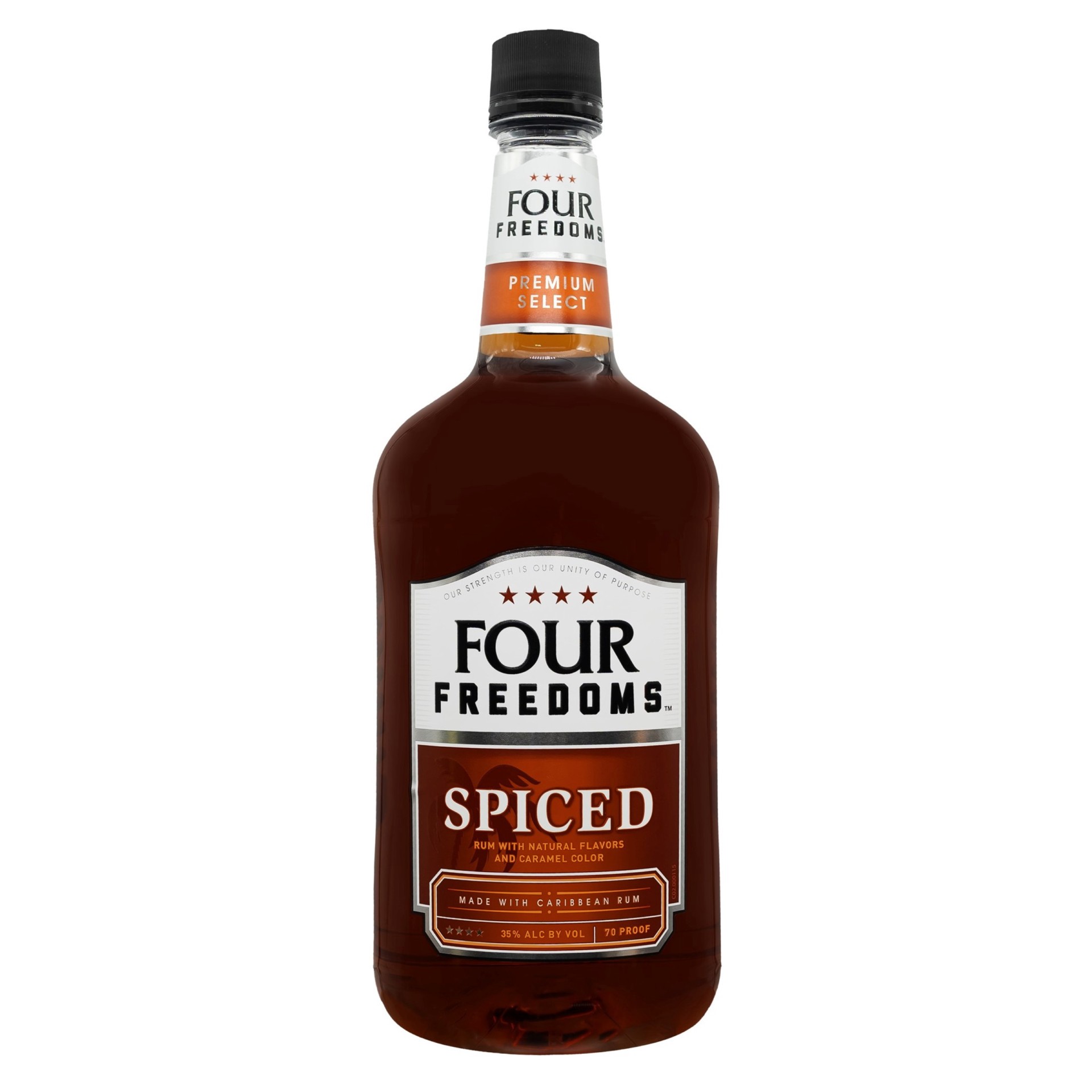 slide 1 of 3, Four Freedoms Spiced Rum, 1.75 liter