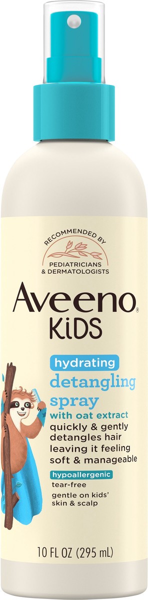 slide 2 of 7, Aveeno Kids Hydrating Hair Detangling Spray, Hypoallergenic, 10 fl oz