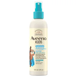 Aveeno Kids Hydrating Detangling Spray with Oat Extract, Quickly & Gently Detangles Kids'' Hair, Tear-Free & Suitable for Skin & Scalp, Light Fragrance, Hypoallergenic, 10 fl. oz