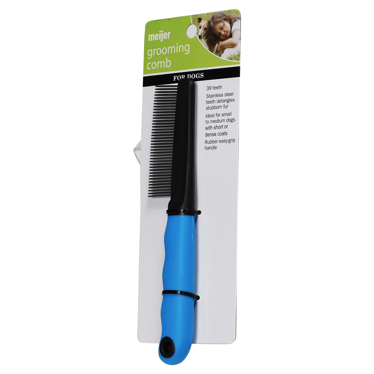 slide 2 of 4, Meijer Grooming Comb for Dogs, Blue, 1 ct