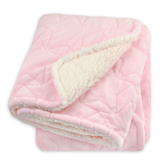 slide 1 of 2, Just Born Star Luxury Blanket - Pink, 1 ct