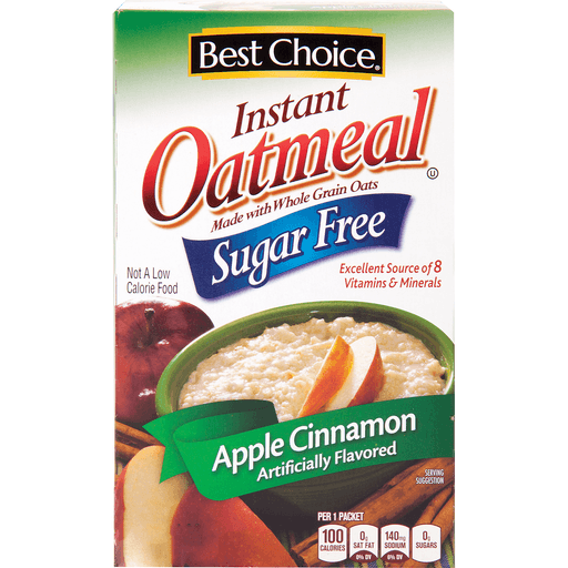 slide 1 of 1, Best Choice Instant Oatmeal Apple Cinnamon, 8 ct