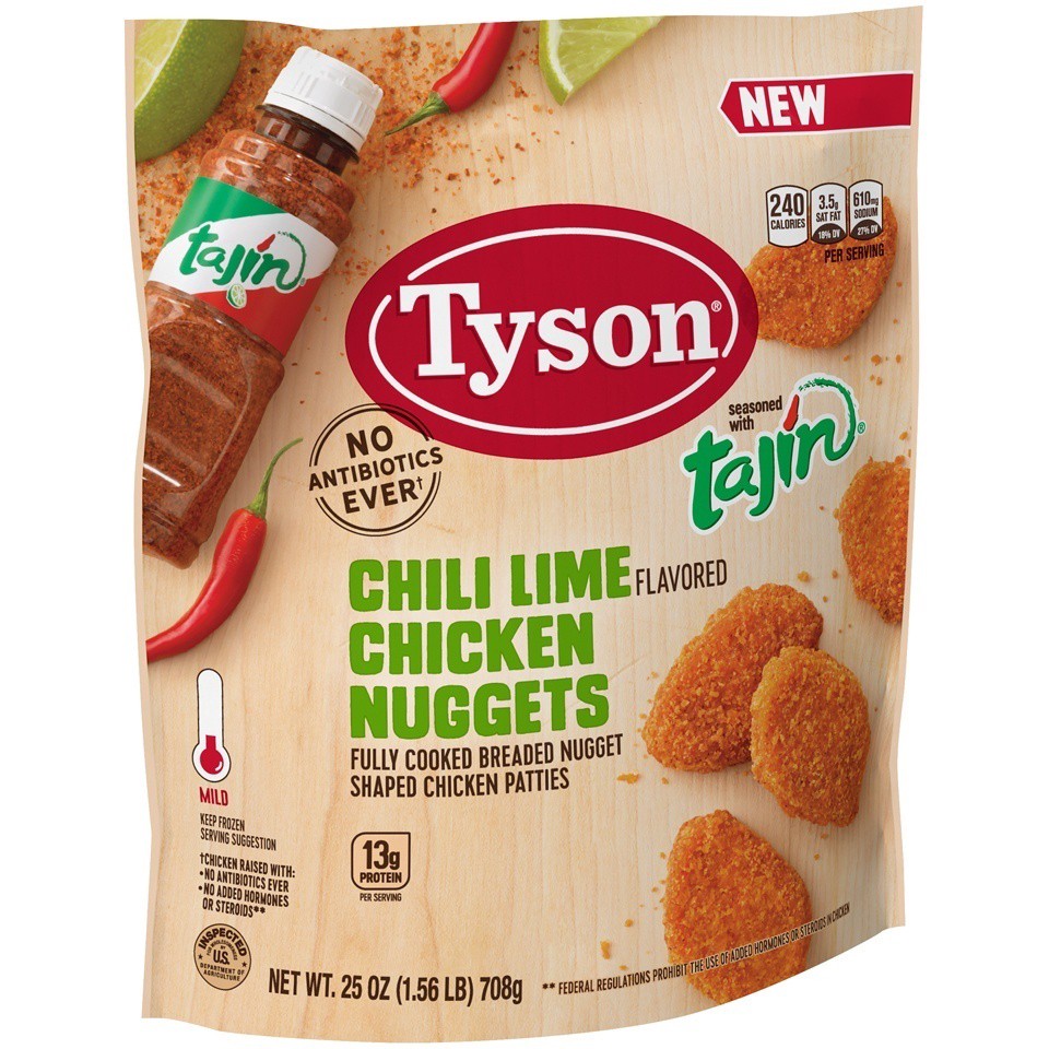 slide 2 of 6, Tyson Fully Cooked Chili Lime Chicken Nuggets, 25 oz