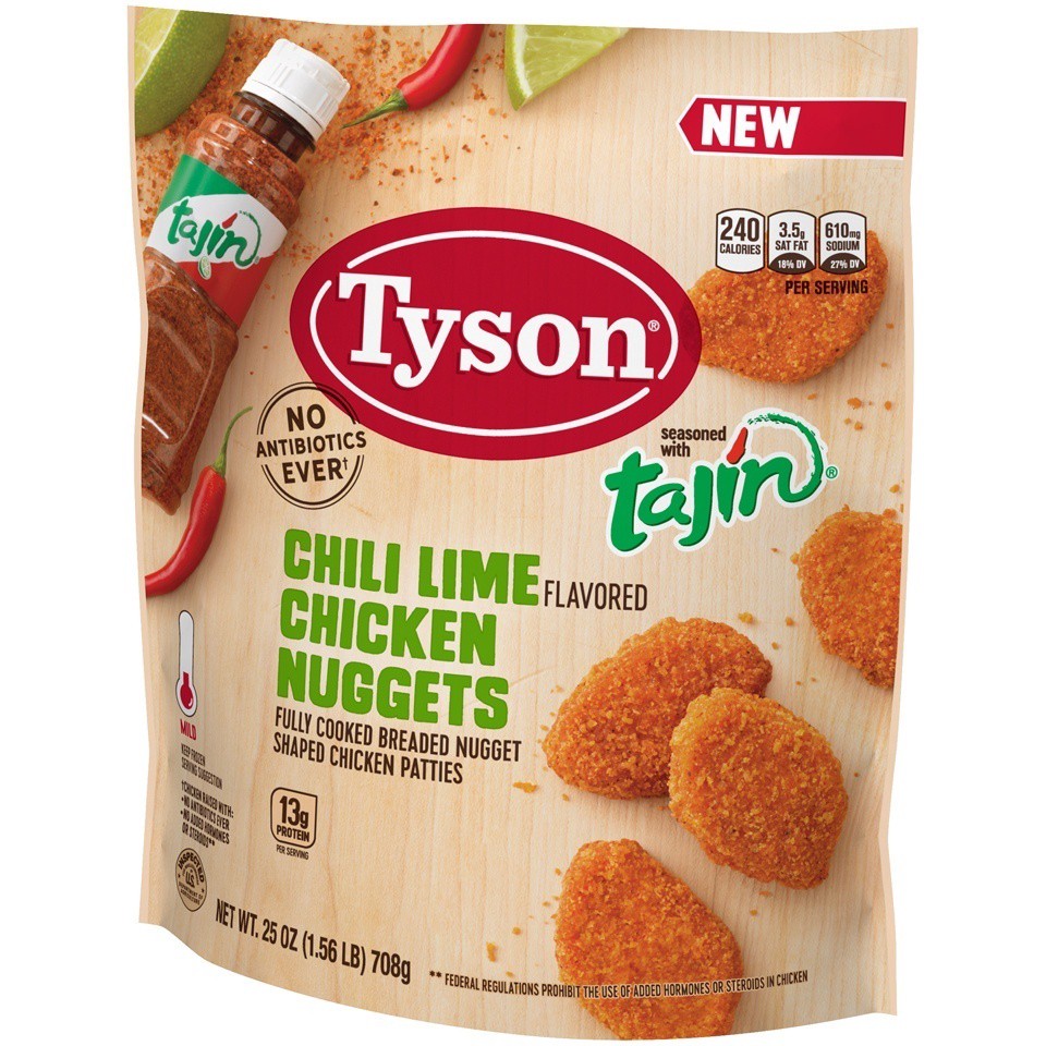 slide 6 of 6, Tyson Fully Cooked Chili Lime Chicken Nuggets, 25 oz