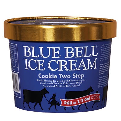 slide 1 of 1, Blue Bell Cookie Two Step Ice Cream, 1/2 gal