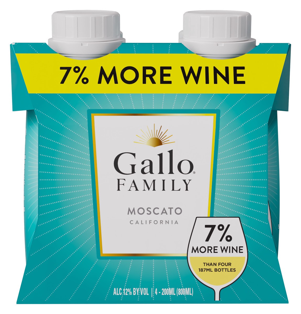slide 1 of 12, Gallo Family Vineyards Moscato Tetra 4pk, 187 ml