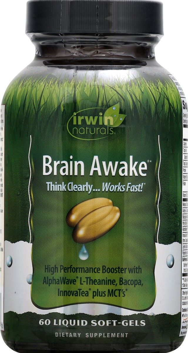 slide 3 of 11, Irwin Naturals Liquid Soft-Gels Brain Awake 60 ea, 60 ct