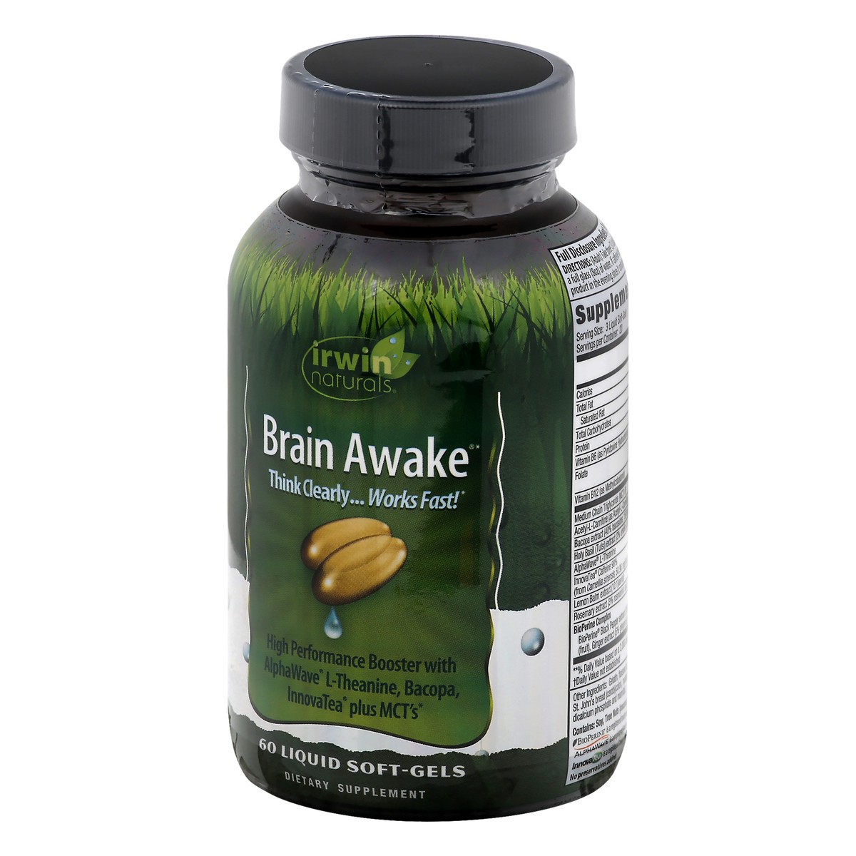 slide 5 of 11, Irwin Naturals Liquid Soft-Gels Brain Awake 60 ea, 60 ct