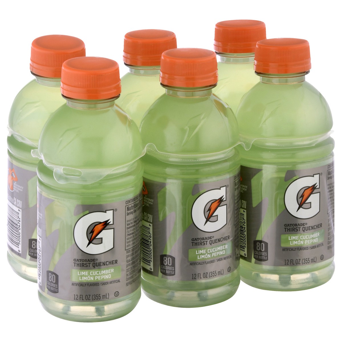 slide 6 of 10, Gatorade Thirst Quencher Lime Cucumber Artificially Flavored - 6 ct, 72 oz