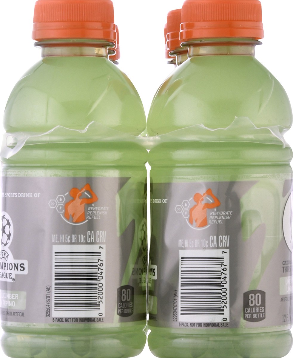 slide 8 of 10, Gatorade Thirst Quencher Lime Cucumber Artificially Flavored - 6 ct, 72 oz