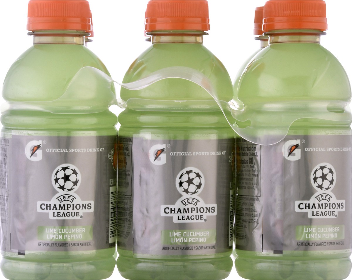 slide 10 of 10, Gatorade Thirst Quencher Lime Cucumber Artificially Flavored 12 Fl Oz 6 Count, 6 ct