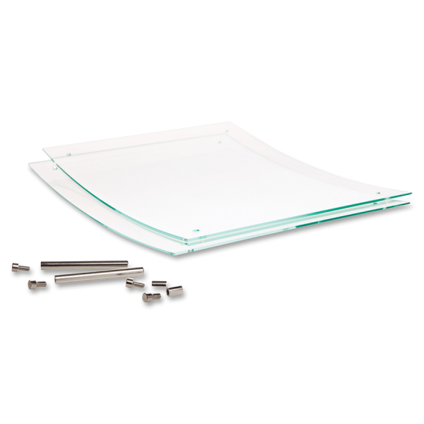 slide 8 of 10, Deflect-O Superior Image Curved Sign Holder, Clear/Green, 1 ct