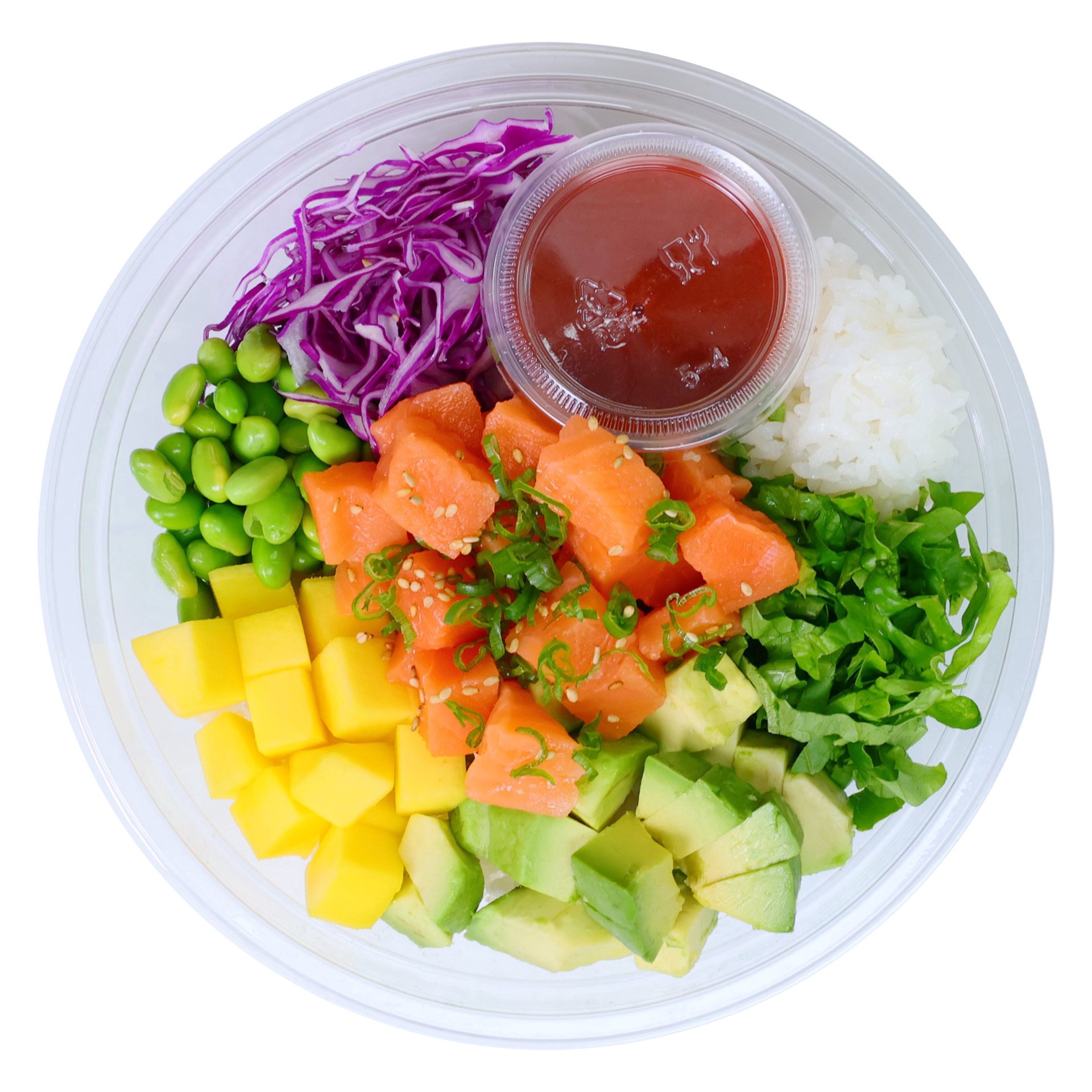 slide 1 of 1, H-E-B Sushiya Salmon Poke Spicy Sauce with White Rice, 13.8 oz