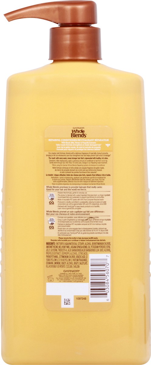 slide 5 of 9, Garnier Whole Blends Repairing Conditioner Honey Treasures for Damaged Hair - 26.6 fl oz, 26.6 oz