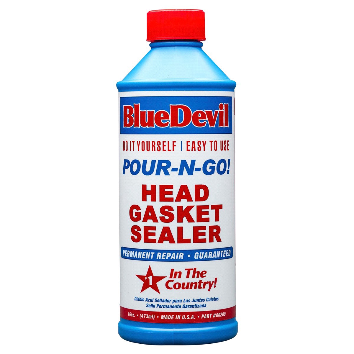 slide 1 of 1, BLUEDEVIL Blue Devil Head Gasket Sealer Pour-N-Go, 16 oz