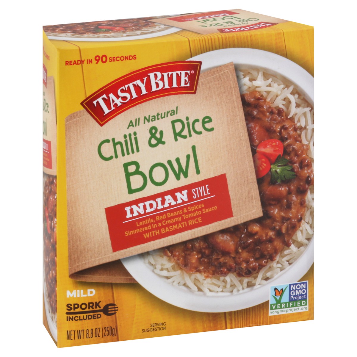 slide 2 of 9, Tasty Bite Mild Indian Style Chili & Rice Bowl 8.8 oz, 1 ct