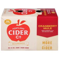 Portland Cider Co Cranberry Mule Hard Cider - 6 x 12 fl oz Cans