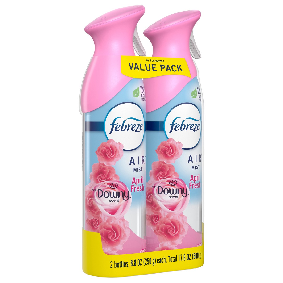 slide 5 of 5, Febreze Air Freshener Spray, Odor-Fighting Room Spray, Downy April Fresh Scent, 8.8oz, 2 Count, 2 ct