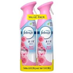 Febreze Air Freshener Spray, Odor-Fighting Room Spray, Downy April Fresh Scent, 8.8oz, 2 Count