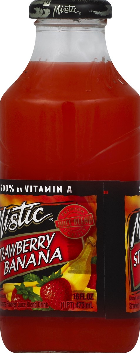 slide 4 of 4, Mistic Strawberry Banana glass bottle - 16 fl oz, 16 fl oz