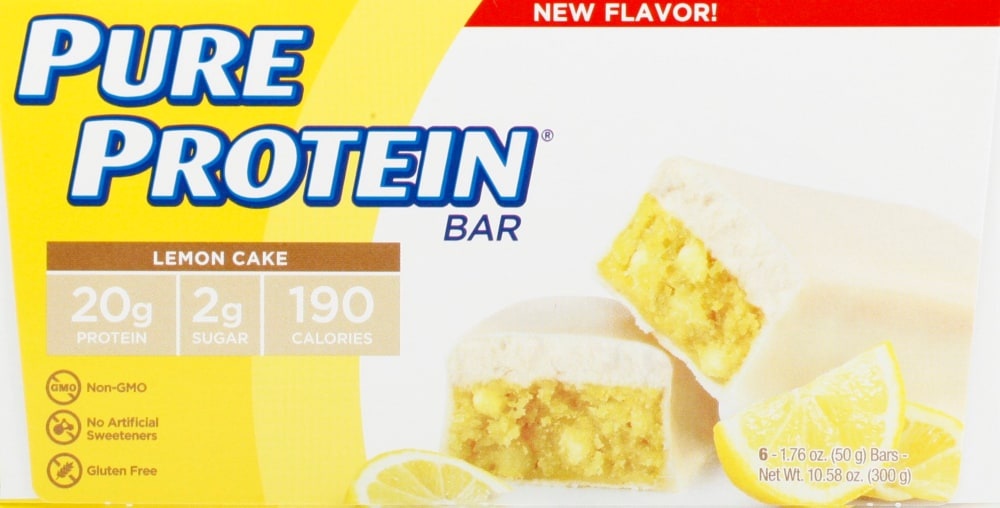 slide 1 of 1, Pure Protein Lemon Cake Bars, 6 ct; 1.76 oz