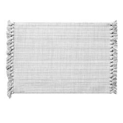 Room & Retreat Striated Stripe Placemat Gray